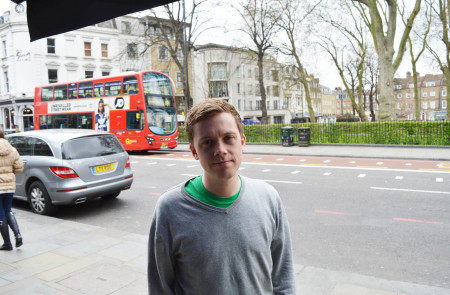 Owen Jones, in London, short after the interview. 