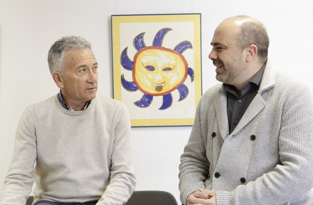 Gustavo García (izq) Y Pau Marí-Klose (dcha) durante la conversación.