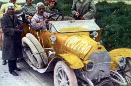 Siguiendo al Giro en 1914.