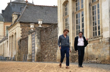 <p>Los actores Mathieu Amalric (a la derecha) y Neils Schneider,durante el rodaje de <em>La</em> <em>Belle Dormant</em> en el Château de Boschet.</p>
