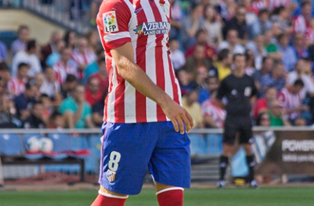 <p>El centrocampista del Atlético de Madrid, Raúl García.</p>