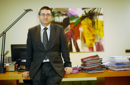 <p>Carlos Sánchez Mato, en su despacho del Ayuntamiento de Madrid.</p>