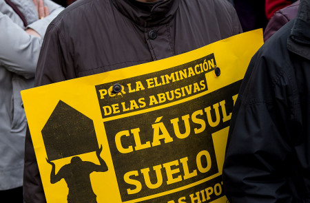 <p>Manifestación anti cláusulas abusivas en Madrid, febrero 2013. </p>