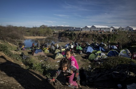 <p>Campo de refugiados en Idomeni, Grecia</p>