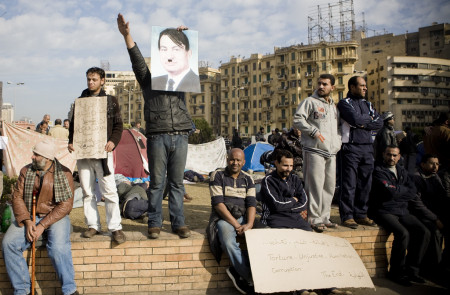 <p>Protestas contra Mubarak. El Cairo, 2011.</p>