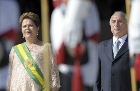 <p>Dilma Rousseff y Michel Temer en el Palacio Presidencial.</p>