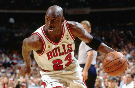 <p>Michael Jordan, en un partido de las finales de la NBA de 1996</p>