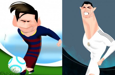 <p>Leo Messi y Cristiano Ronaldo</p>