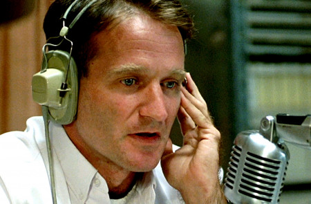 <p>Robin Williams, en un fotograma de<em> Good morning, Vietnam</em> (1987).</p>