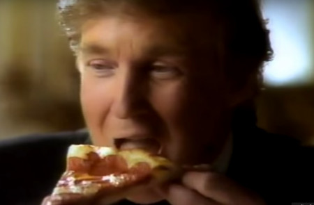 <p>Donald Trump protagoniza el anuncio de Pizza Hut (1995)</p>