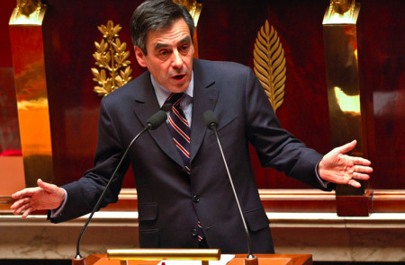 <p>François Fillon, durante un debate en la Asamblea Nacional.</p>