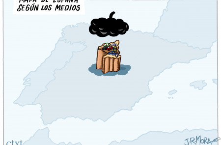 <p>Mapa de España, según los medios</p>