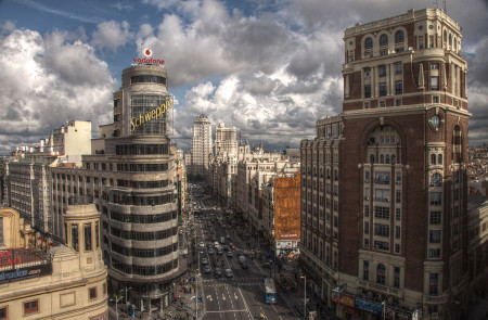 <p>Vista de la Gran Vía madrileña, en 2010.</p>