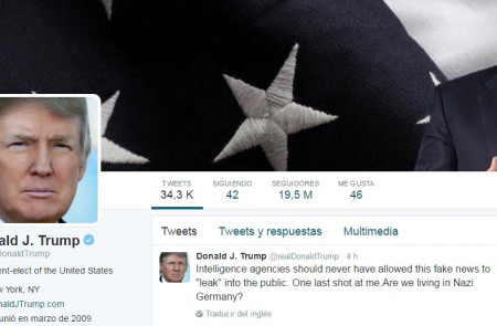 <p>Captura de pantalla de la cuenta de Twitter de Donald Trump.</p>