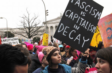 <p><em>El fascismo es el capitalismo en declive</em>. Marcha de las mujeres sobre Washington en enero de 2017. </p>