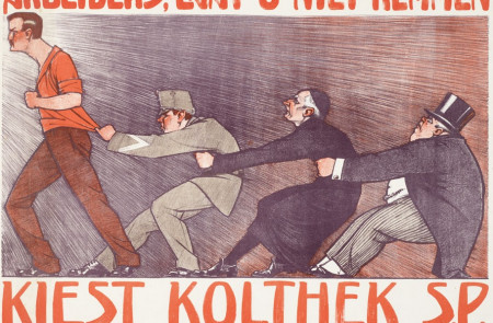 <p>“Trabajadores, no os dejéis detener”. 1918</p>