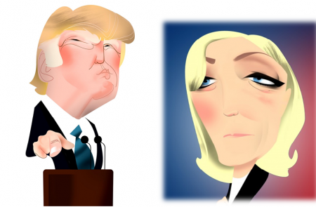 <p>Marine Le Pen y Donald Trump</p>