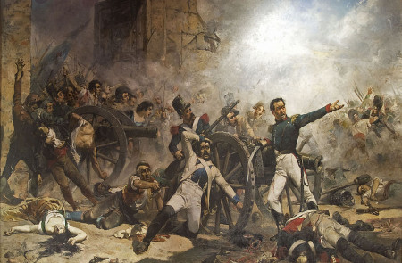 <p><em>Muerte de Pedro Velarde y Santillán, durante la defensa del Parque de Artillería de Monteleón, </em>de Joaquín Sorolla.</p>