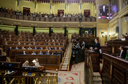 <p>El Congreso de los Diputados, durante la moción de censura a Mariano Rajoy. Junio de 2017.</p>