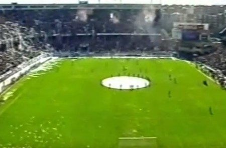 <p>Estadio Vicente Calderón durante la temporada 2000/01</p>