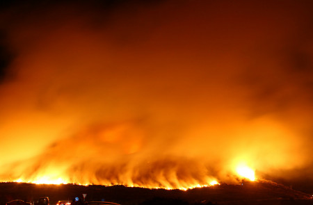 <p>Incendio de Cabo Silleiro (Galicia) en 2016</p>