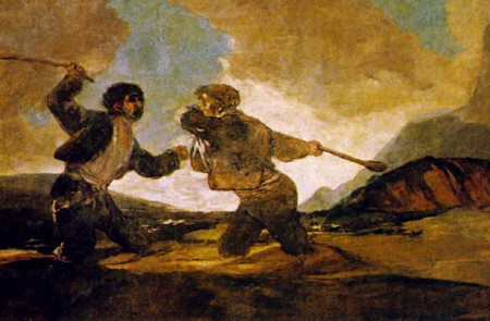 <p>Duelo a garrotazos (1823).</p>