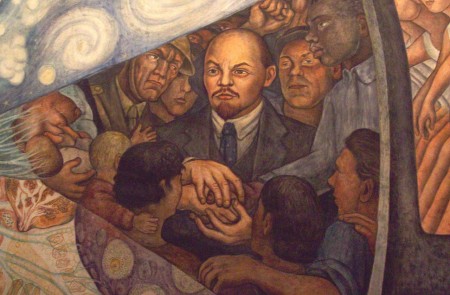 <p>Retrato de Lenin, en el mural <em>El hombre en el cruce de caminos</em> (1934), de Diego Rivera. / <strong>Jaontiveros</strong></p>