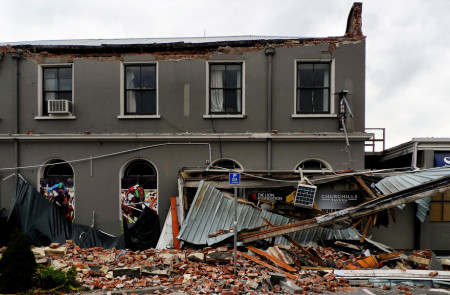<p>Destrucción provocada por un terremoto en Canterbury, Nueva Zelanda, en 2010.  </p>