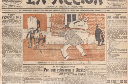 <p>Portada del diario La Acción. Madrid, 1916</p>