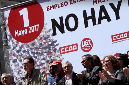 <p>Manifestación unitaria en Madrid por el Día Internacional del Trabajo. 1 de mayo de de 2017</p>