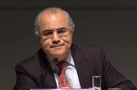 <p>El juez Pablo Llarena durante una charla en un seminario de FAES, 2014. </p>