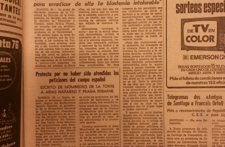 <p>Página del periódico <em>La Voz de Galicia, </em>21 de marzo de 1976.</p>