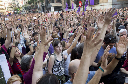<p>Manifestación en protesta por la sentencia de La Manada, Madrid</p>