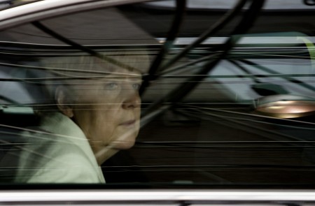 <p>Angela Merkel, en su llegada a una cumbre europea de jefes de Estado en 2015. </p>