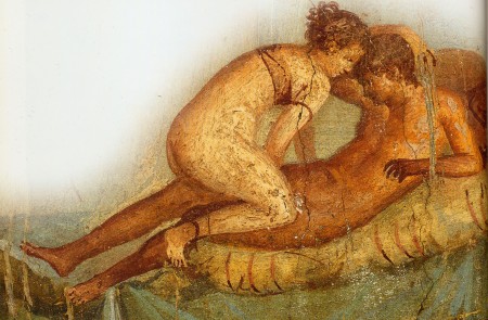 <p>Fresco en Pompeya. </p>