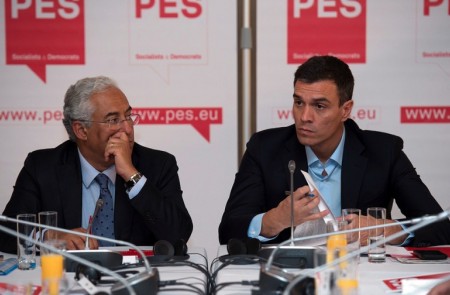 <p>Antonio Costa, primer ministro de Portugal, junto a Pedro Sánchez, presidente del Gobierno de España. </p>