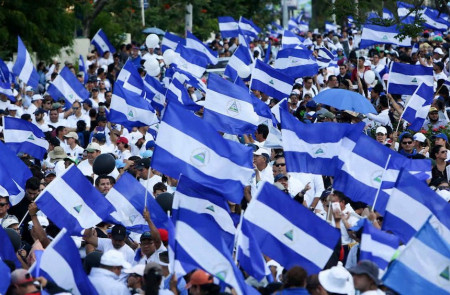 <p>Manifestación por la paz en Managua (Nicaragua) del 24 de abril.</p>