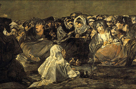 <p>Parte del cuadro de <em>El Aquelarre </em>de Francisco Goya. </p>