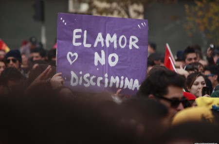 <p>Manifestación LGTBI en Santiago, 2015. </p>
