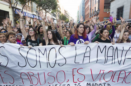 <p>Manifestación en Madrid, después de conocerse la sentencia del caso de <em>la manada</em>.</p>