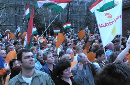 <p>Manifestación de FIDESZ en Budapest, 2006.</p>