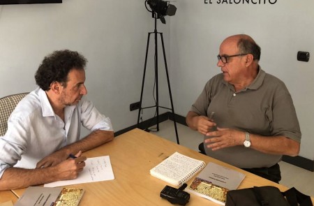 <p>Bruno Estrada y Emilio de la Peña durante la entrevista.</p>