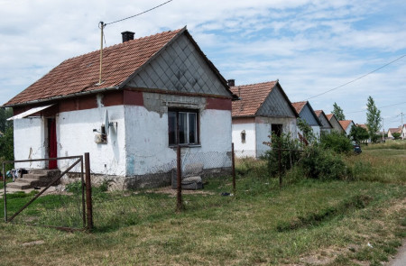 <p>Casas de la ciudad de Tiszavasvári, Hungría. </p>