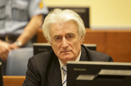 <p>Radovan Karadzic durante el juicio en La Haya en 2016.</p>