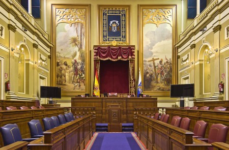 <p>Interior del Parlamento de Canarias.</p>