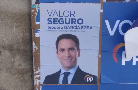 <p>Cartel electoral de Teodoro García Egea. </p>