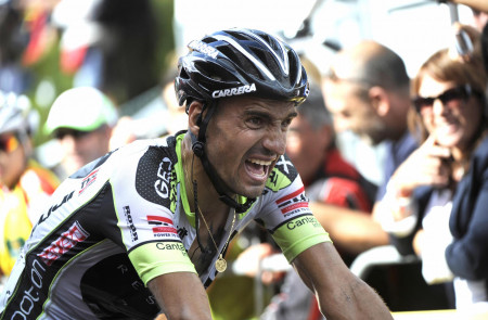 <p>Juan José Cobo en la decimocuarta etapa de la Vuelta a España, 2011. </p>