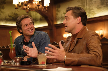<p>Brad Pitt y Leonardo DiCaprio durante el rodaje <em>Once Upon a Time… In Hollywood.</em></p>