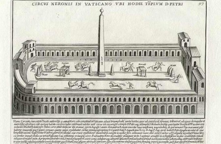 <p>Dibujo del circo de Nerón (1699).</p>