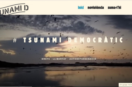 <p>Página web del Tsunami Democràtic.</p>